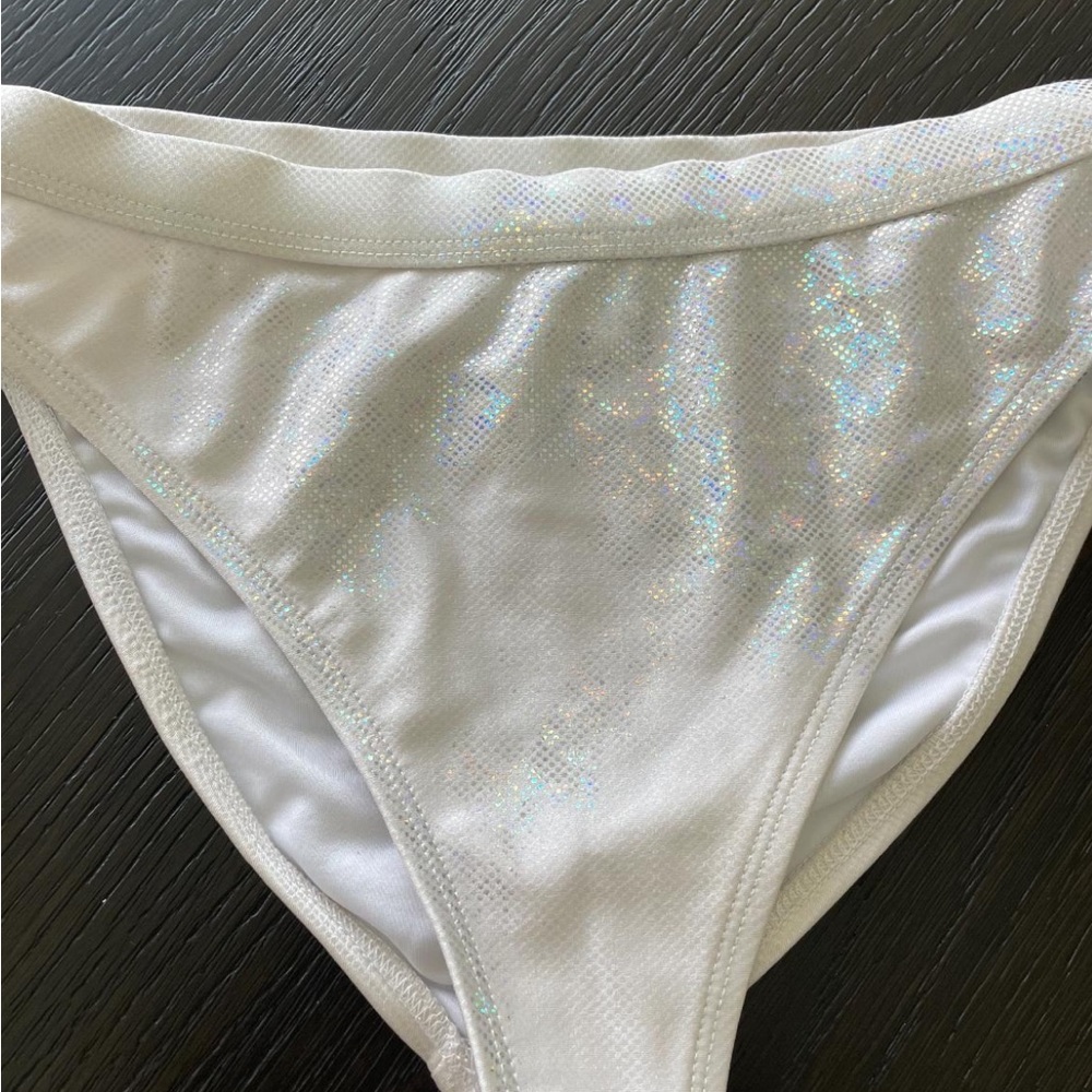 Irridescent White Rave Bottoms